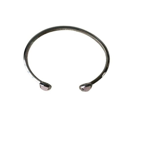 Kendra Scott Elton Silver Cuff Bracelet in Rose Quartz - Picture 5 of 5